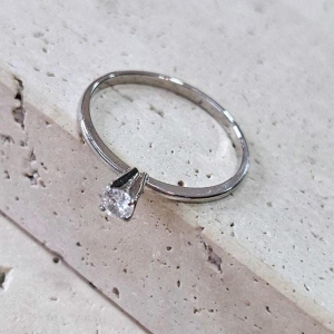Anel Solitário Zirconia