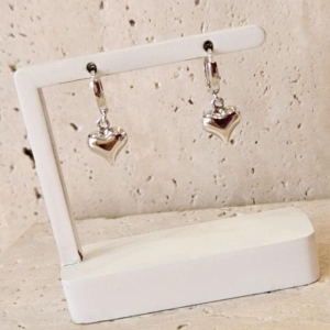 Brinco Argola Coração Cheio Pontudo