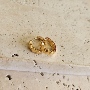 Brinco Argola Corações Cheio Med