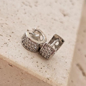 Brinco Argola Cravejada Pequena