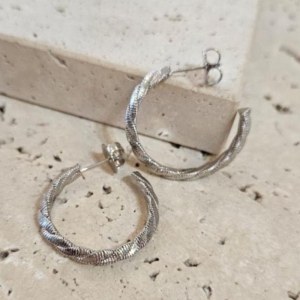 Brinco Argola Trança