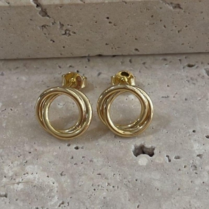 Brinco Aros Entrelaçados Pequeno