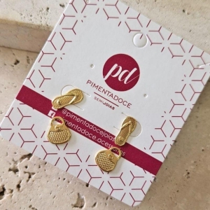 Brinco Dupla Chinelo/Bolsa