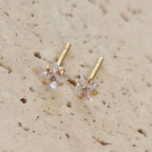 Brinco Ponto de Luz Quadrado 3mm