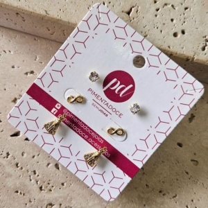 Brinco Trio Nossa Sra Cravejada