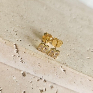 Brinco Van Cleef Cravejado Fixo Peq