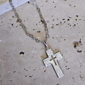 Colar Crucifixo Pai Nosso 60cm