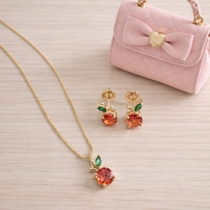 Conjunto Laranja em Zirconia 40cm