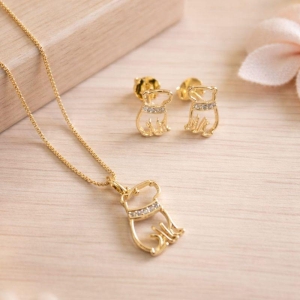 Conjunto Capivara com Zirconias 40cm