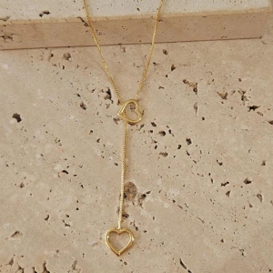 Gargantilha Gravatinha Coração Mini 60cm