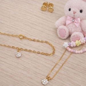 Conjunto Infantil Girassol 35cm + Pulseira