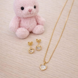 Conjunto Infantil Ponto de Luz Coração 35cm