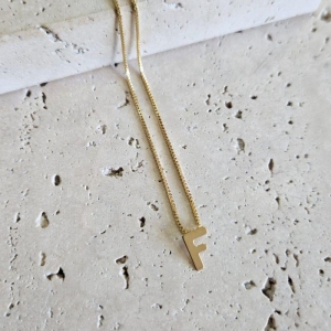 Gargantilha Letra F Mini 45cm