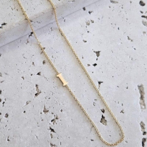 Gargantilha Letra I Tranversal 50cm