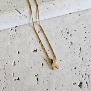 Gargantilha Letra K Mini 45cm