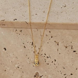 Gargantilha Nossa Senhora 12 Zirconias Azul 45cm