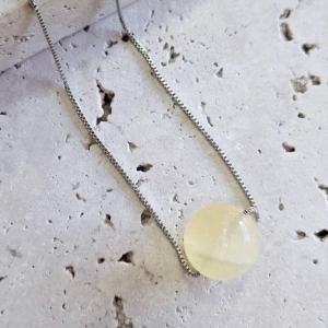 Gargantilha Pedra Natural Citrino 45cm