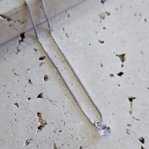 Gargantilha Ponto de Luz Zirconia 45cm