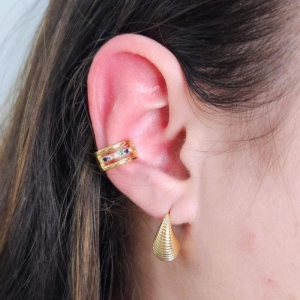 Piercing Listras com Zirconia Colorida