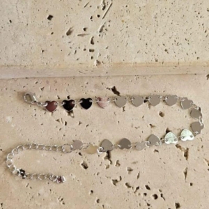 Pulseira Corações Chapinha 18cm