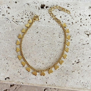 Pulseira Corações Soldados na Corrente