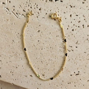 Pulseira Infantil Elo Batido Corações 15cm