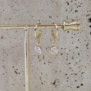 Brinco Argola com Zirconia 6mm