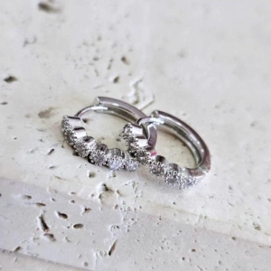 Brinco Argola Cravejada Basica Gde