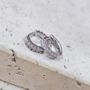 Brinco Argola Cravejada Cristal Media