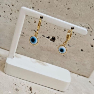 Brinco Argola Olho Grego Resinado