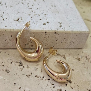 Brinco Argola Oval Tubo