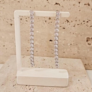 Brinco Fio de Zirconia Longo