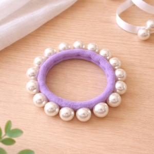 Elastico com Pérola Lilás