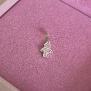 Pingente Menino Cravejada Prata