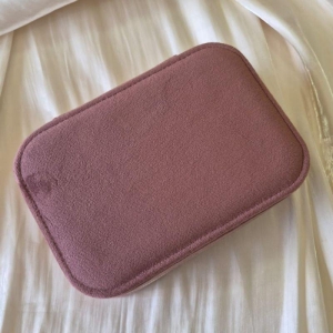 Porta Joia Medio Camurça Marsala 15,5x10,5x5cm