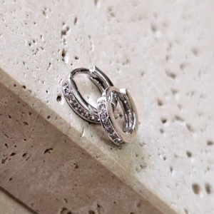 Brinco Argola Cristal Prata