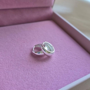 Brinco Argola Lisa Gordinha Media Prata