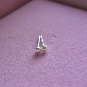 Brinco Bolinha 3mm Prata