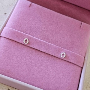 Brinco Gotinha Vazada Prata