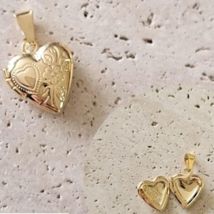 Pingente Relicario Coração Mini (1,4x1,3cm)