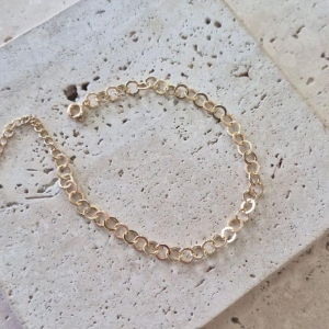 Pulseira Corrente Elos Redondos 18cm