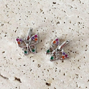 Pingente Borboleta Mini Colorida 1cm