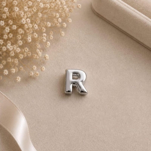 Pingente Letra Vazada para Correntaria R (1,0cm)
