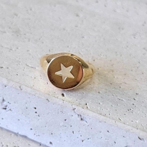 Anel Estrela Vazada Dedinho N12