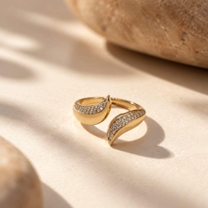 Anel Aberto 2 Pontas com Zirconia N23