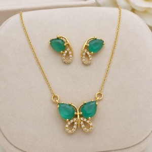 Conjunto Borboleta Pedra Verde 45cm