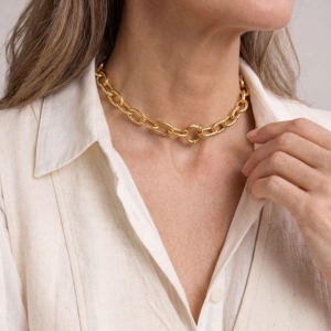 Choker Correntaria Fecho Boia 40cm