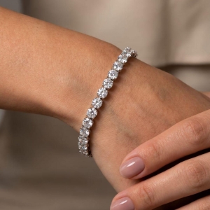 Pulseira Fio de Zirconia Cristal 18cm