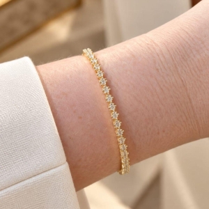 Bracelete Estrelas de Zirconia