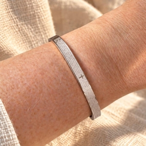 Bracelete Pai Nosso em Aço Inox